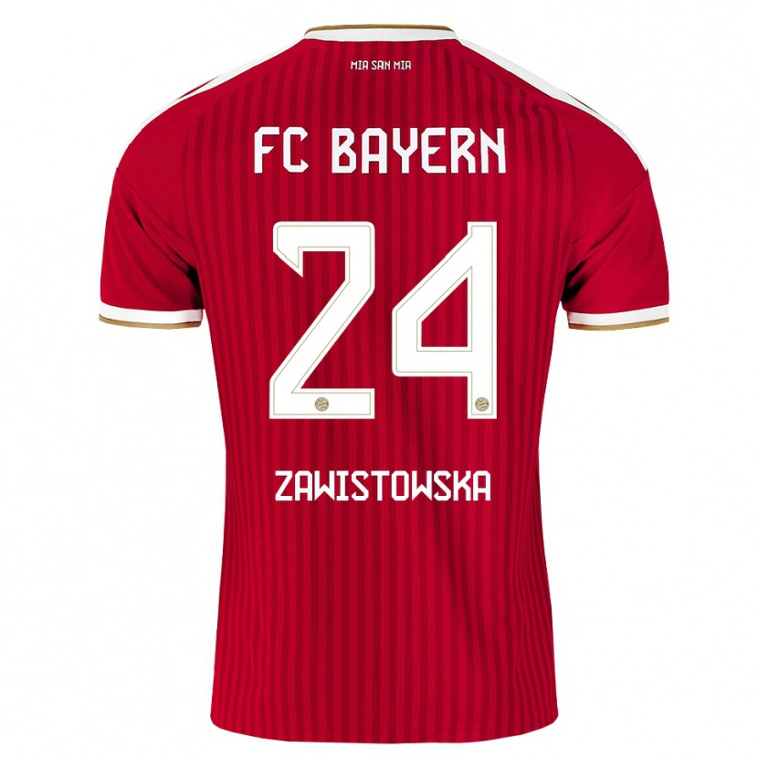Danxen Bambino Maglia Weronika Zawistowska #24 Rosso Bianco Blu Kit Gara Home 2026/27 Maglietta