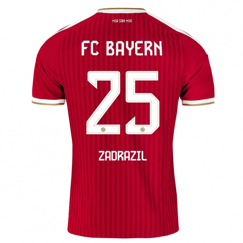 Danxen Bambino Maglia Sarah Zadrazil #25 Rosso Bianco Blu Kit Gara Home 2026/27 Maglietta