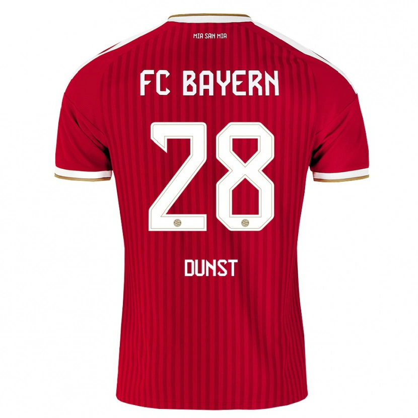 Danxen Bambino Maglia Barbara Dunst #28 Rosso Bianco Blu Kit Gara Home 2026/27 Maglietta