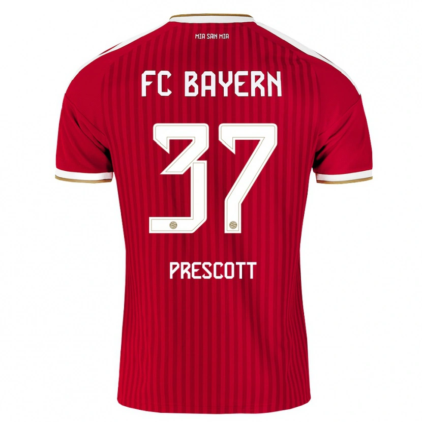 Danxen Bambino Maglia Leonard Prescott #37 Rosso Bianco Blu Kit Gara Home 2026/27 Maglietta