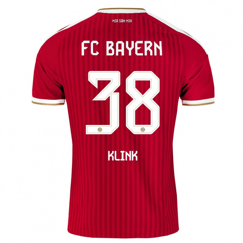 Danxen Bambino Maglia Anna Klink #38 Rosso Bianco Blu Kit Gara Home 2026/27 Maglietta