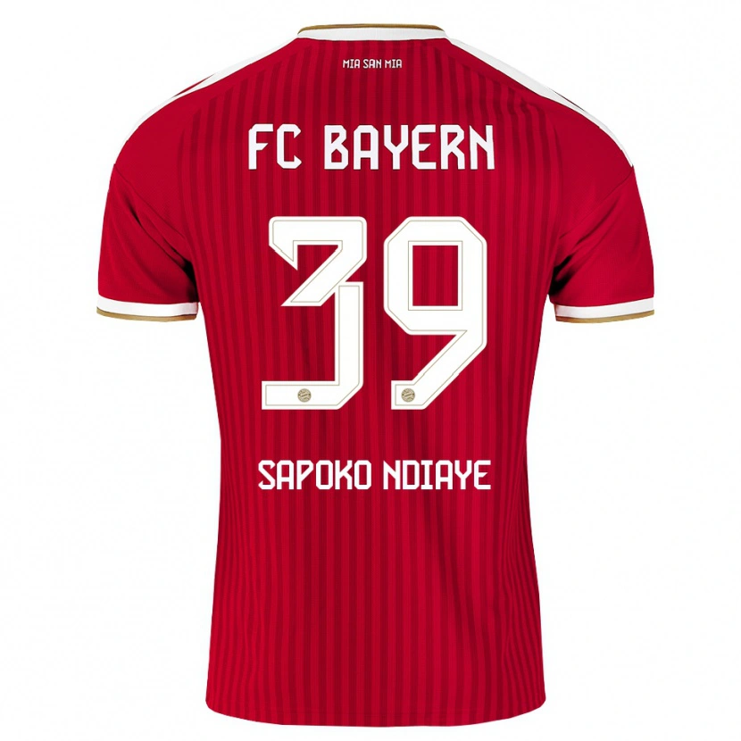 Danxen Bambino Maglia Bara Sapoko Ndiaye #39 Rosso Bianco Blu Kit Gara Home 2026/27 Maglietta