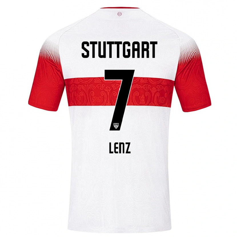 Danxen Bambino Maglia Vadim Lenz #7 Bianco Rosso Giallo Kit Gara Home 2026/27 Maglietta