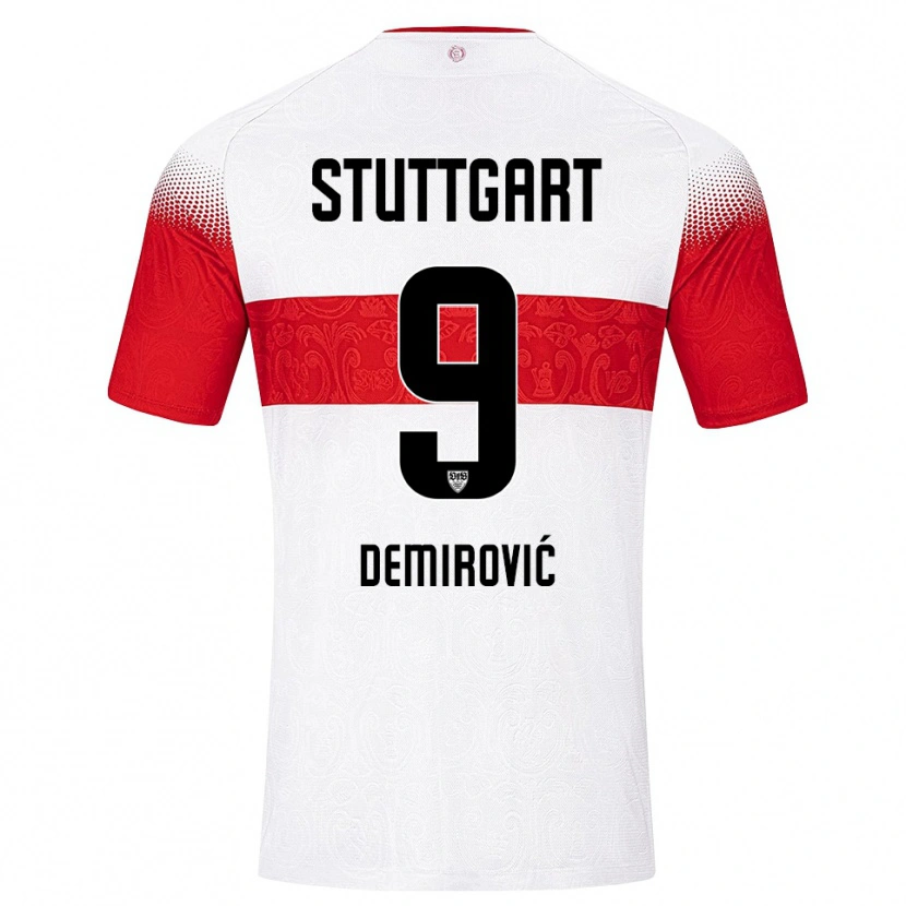 Danxen Bambino Maglia Ermedin Demirovic #9 Bianco Rosso Giallo Kit Gara Home 2026/27 Maglietta