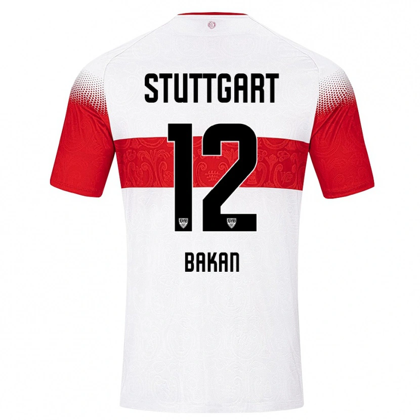 Danxen Bambino Maglia Eren Bakan #12 Bianco Rosso Giallo Kit Gara Home 2026/27 Maglietta