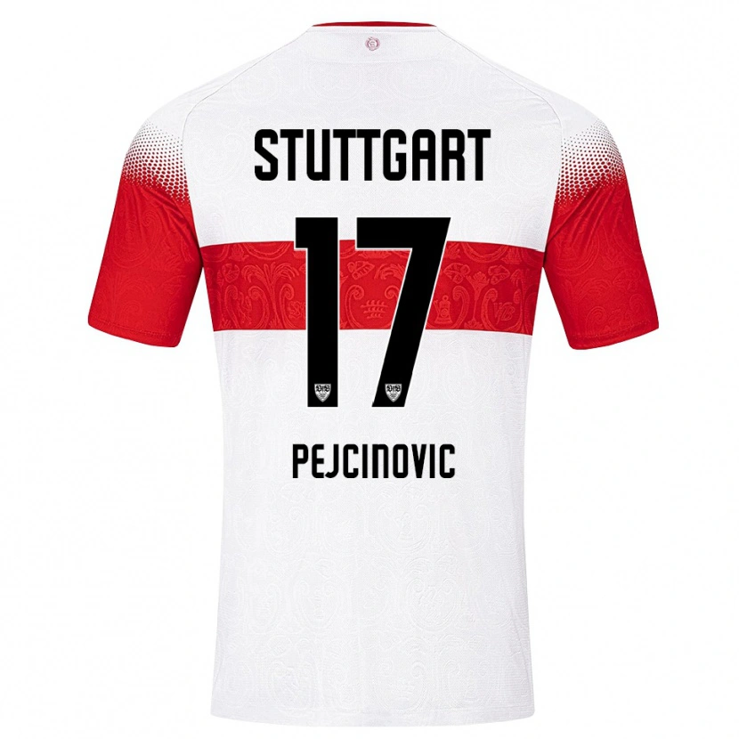 Danxen Bambino Maglia Dzenan Pejcinovic #17 Bianco Rosso Giallo Kit Gara Home 2026/27 Maglietta