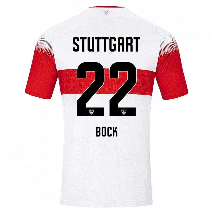 Danxen Bambino Maglia Julian Bock #22 Bianco Rosso Giallo Kit Gara Home 2026/27 Maglietta