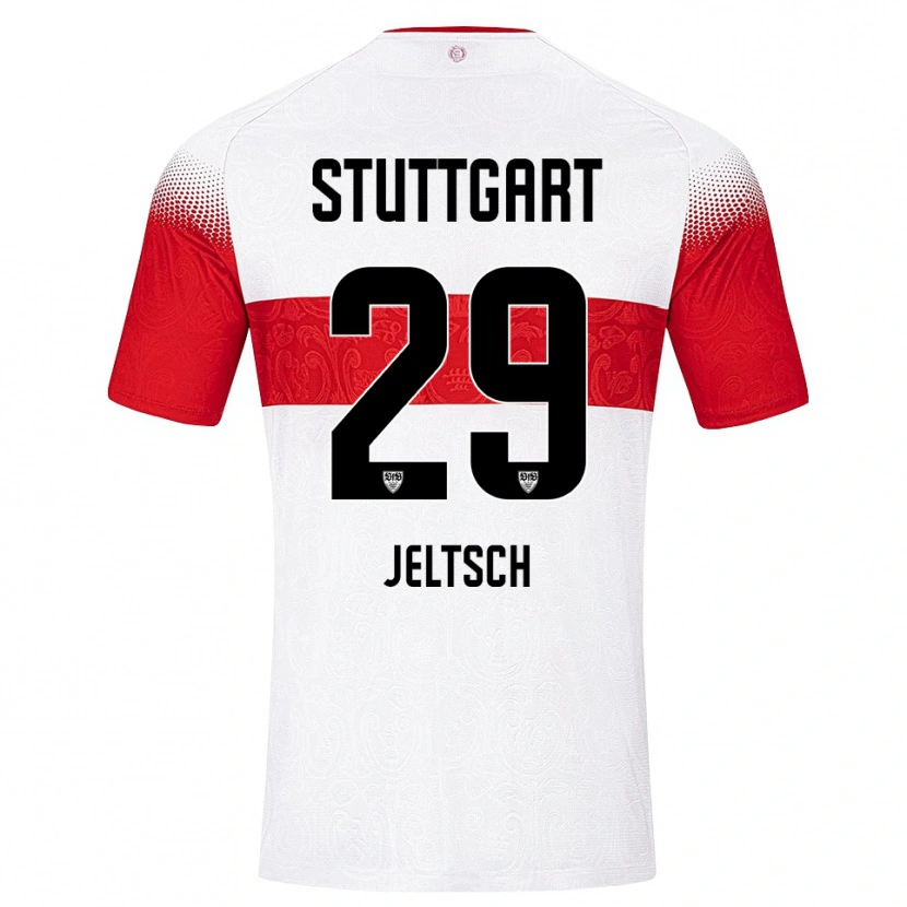 Danxen Bambino Maglia Finn Jeltsch #29 Bianco Rosso Giallo Kit Gara Home 2026/27 Maglietta
