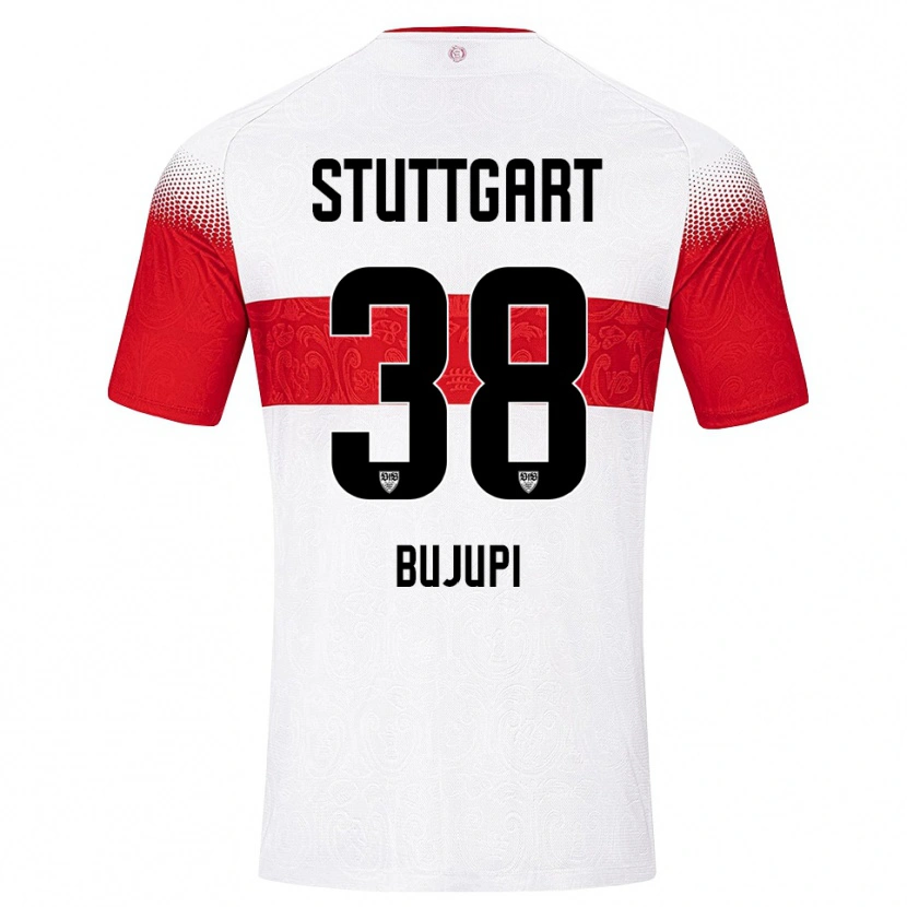 Danxen Bambino Maglia Eliot Bujupi #38 Bianco Rosso Giallo Kit Gara Home 2026/27 Maglietta
