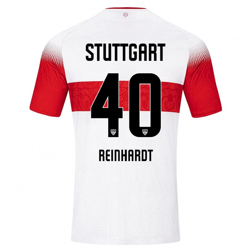 Danxen Bambino Maglia Peter Reinhardt #40 Bianco Rosso Giallo Kit Gara Home 2026/27 Maglietta
