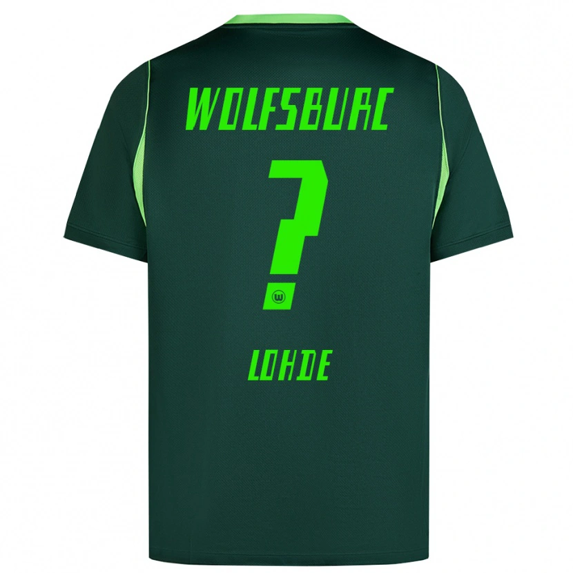 Danxen Bambino Maglia Sven Lohde #0 Verde Scuro Bianco Kit Gara Home 2026/27 Maglietta