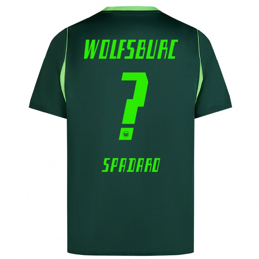 Danxen Bambino Maglia Michele Spadaro #0 Verde Scuro Bianco Kit Gara Home 2026/27 Maglietta