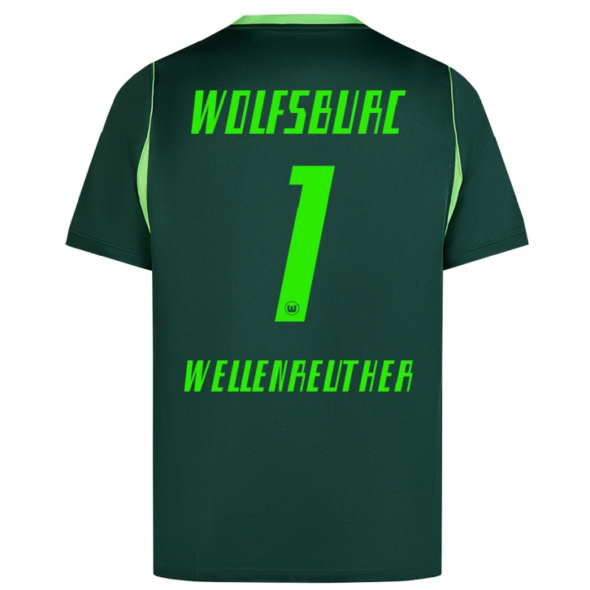 Danxen Bambino Maglia Timon Wellenreuther #1 Verde Scuro Bianco Kit Gara Home 2026/27 Maglietta