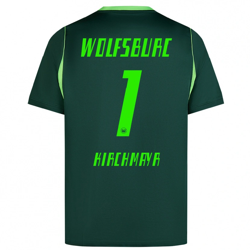 Danxen Bambino Maglia Juri Kirchmayr #1 Verde Scuro Bianco Kit Gara Home 2026/27 Maglietta