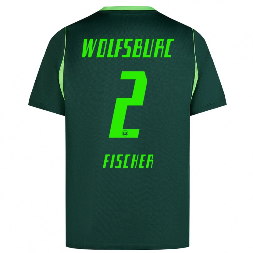 Danxen Bambino Maglia Kilian Fischer #2 Verde Scuro Bianco Kit Gara Home 2026/27 Maglietta