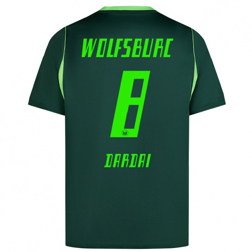 Danxen Bambino Maglia Bence Dárdai #8 Verde Scuro Bianco Kit Gara Home 2026/27 Maglietta