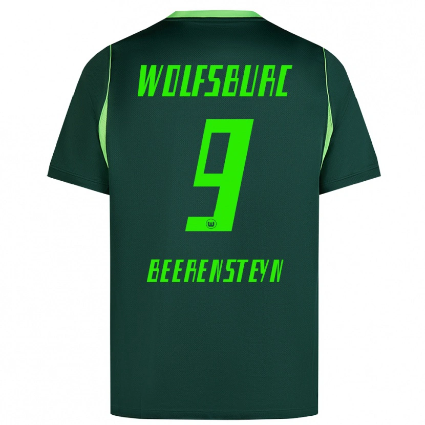 Danxen Bambino Maglia Lineth Beerensteyn #9 Verde Scuro Bianco Kit Gara Home 2026/27 Maglietta