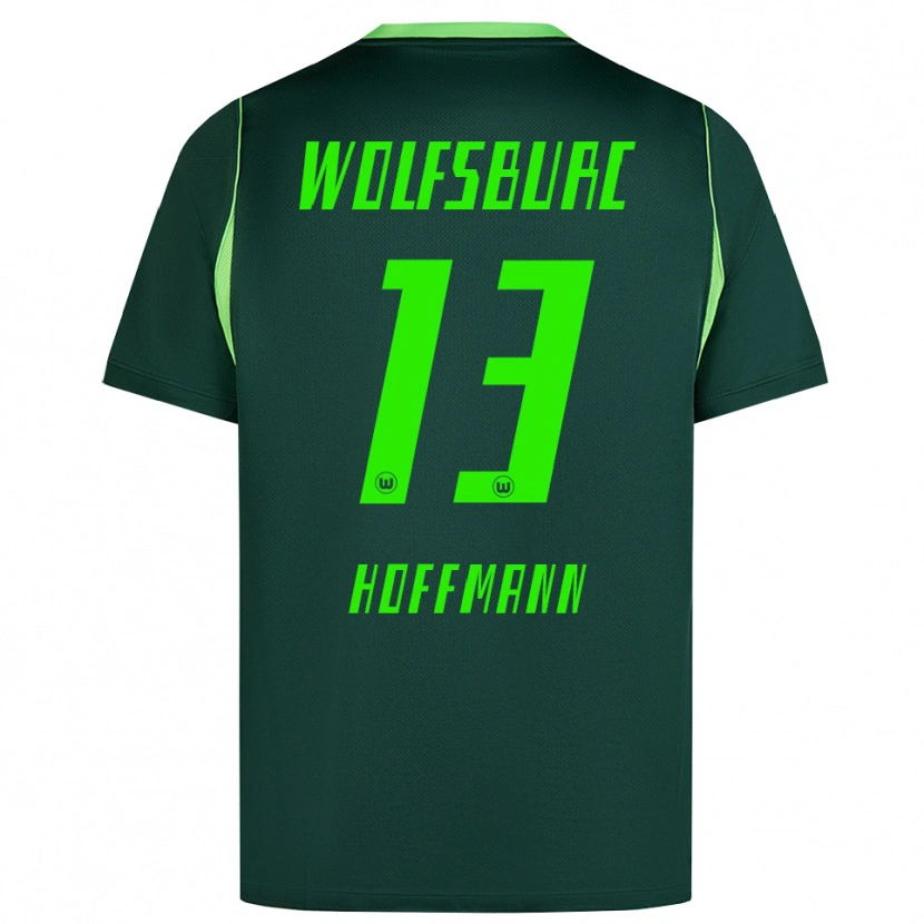 Danxen Bambino Maglia Nils Hoffmann #13 Verde Scuro Bianco Kit Gara Home 2026/27 Maglietta