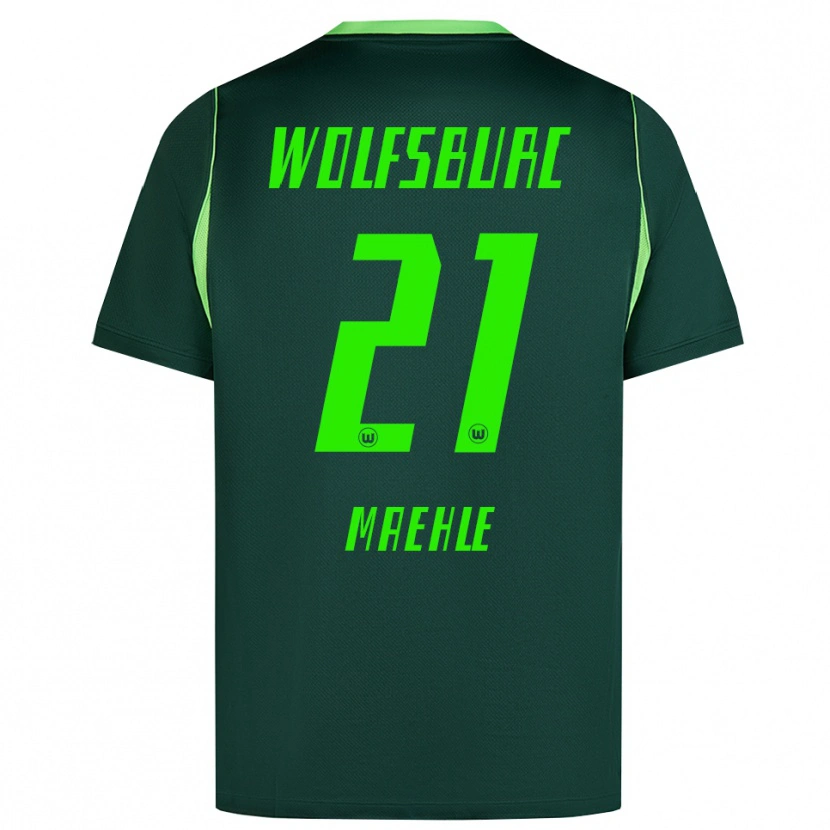 Danxen Bambino Maglia Joakim Maehle #21 Verde Scuro Bianco Kit Gara Home 2026/27 Maglietta
