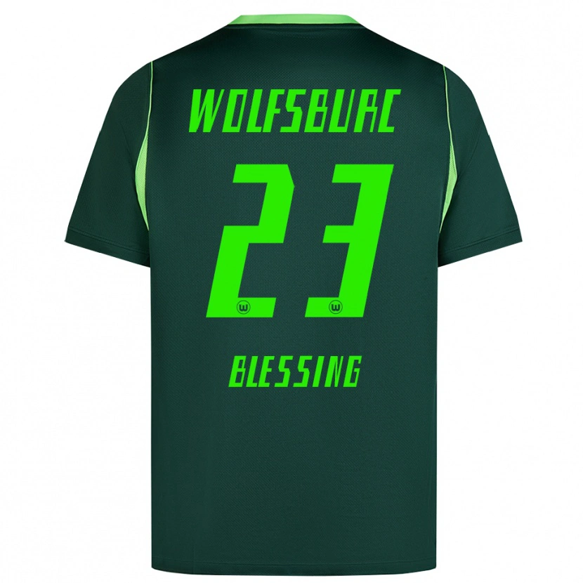 Danxen Bambino Maglia Élisée Blessing #23 Verde Scuro Bianco Kit Gara Home 2026/27 Maglietta