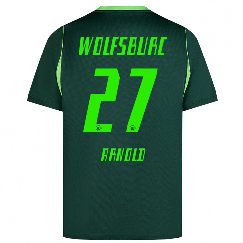 Danxen Bambino Maglia Maximilian Arnold #27 Verde Scuro Bianco Kit Gara Home 2026/27 Maglietta
