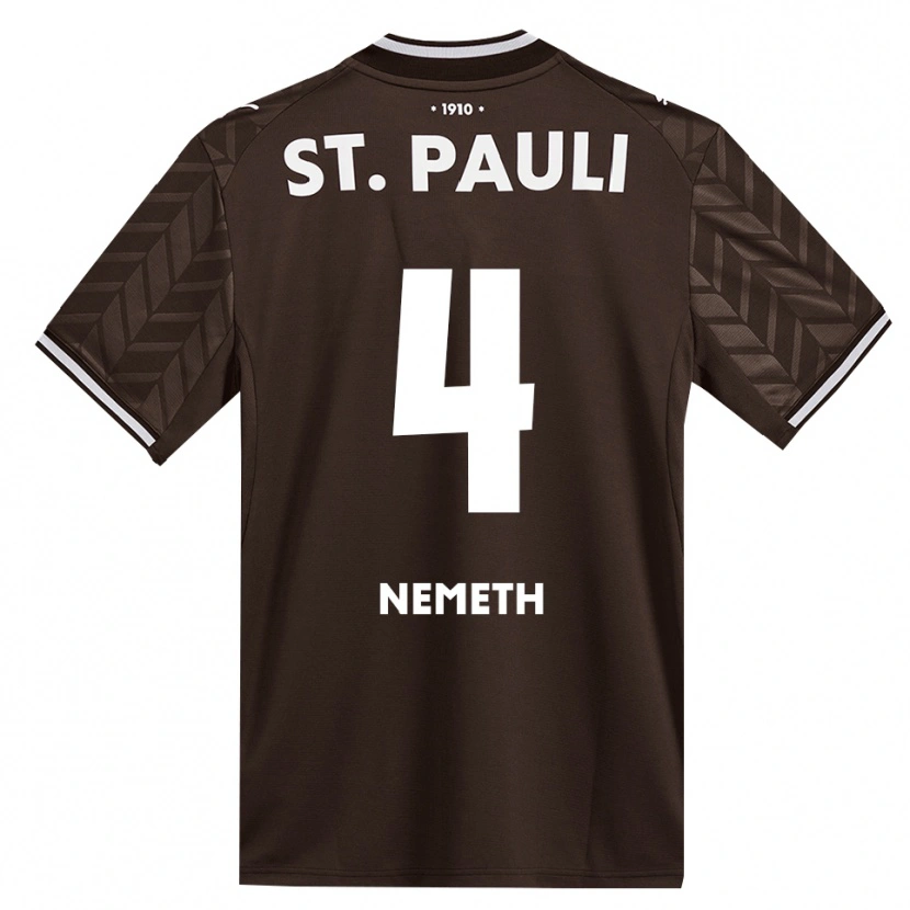 Danxen Bambino Maglia David Nemeth #4 Caffè Bianco Kit Gara Home 2026/27 Maglietta