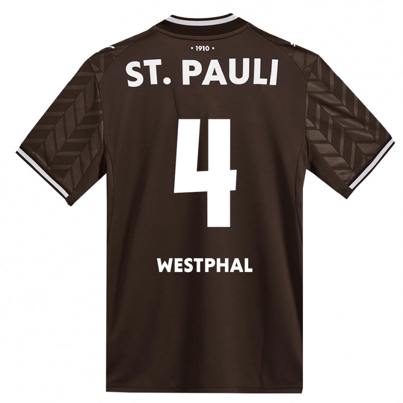 Danxen Bambino Maglia Jannik Westphal #4 Caffè Bianco Kit Gara Home 2026/27 Maglietta