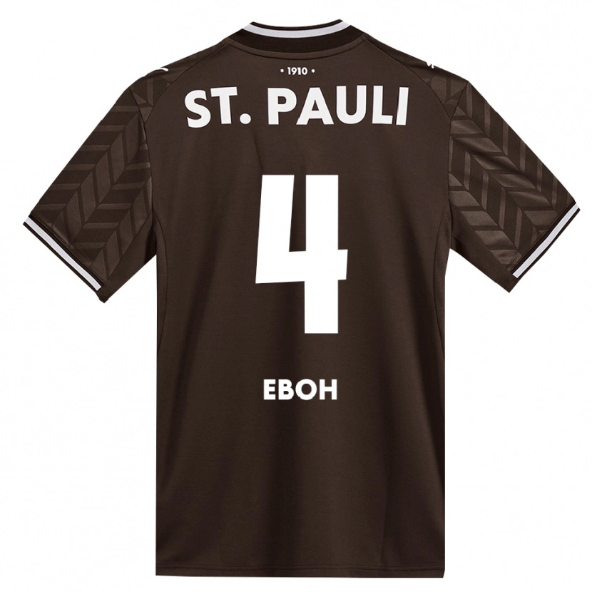 Danxen Bambino Maglia Emmanuel Eboh #4 Caffè Bianco Kit Gara Home 2026/27 Maglietta
