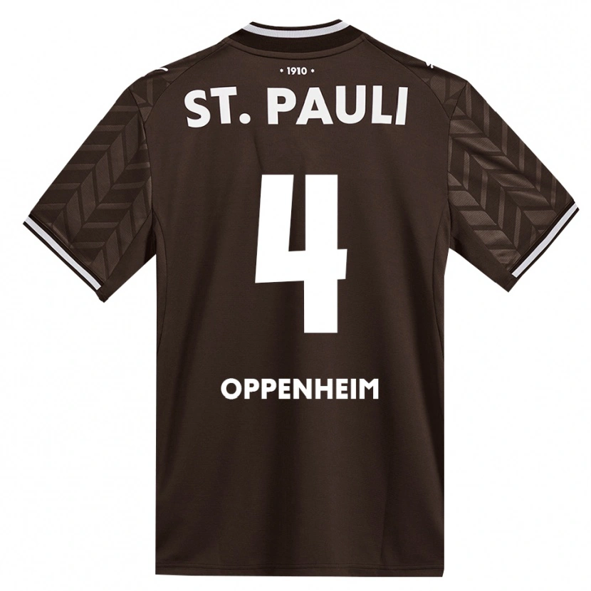 Danxen Bambino Maglia Merle Oppenheim #4 Caffè Bianco Kit Gara Home 2026/27 Maglietta