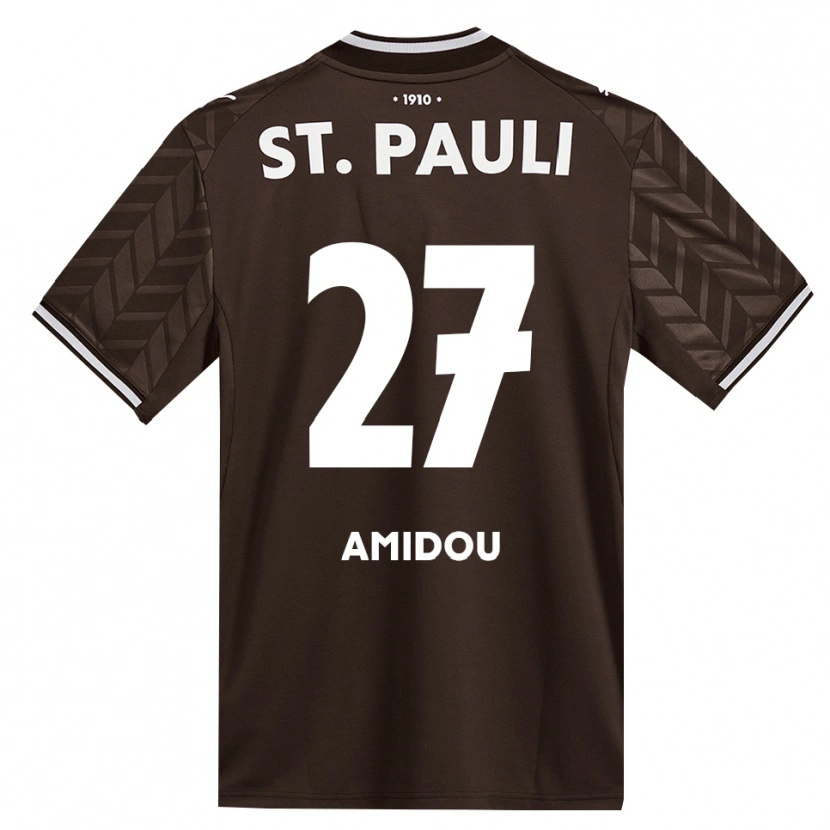 Danxen Bambino Maglia Amir Amidou #27 Caffè Bianco Kit Gara Home 2026/27 Maglietta