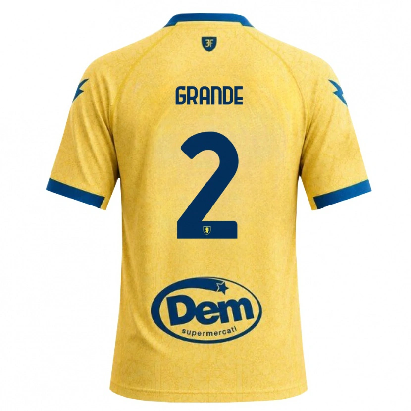 Danxen Bambino Maglia Alessandro Grande #2 Cachi Nero Blu Kit Gara Home 2026/27 Maglietta