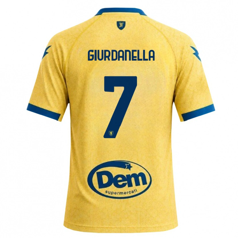 Danxen Bambino Maglia Lorenzo Giurdanella #7 Cachi Nero Blu Kit Gara Home 2026/27 Maglietta