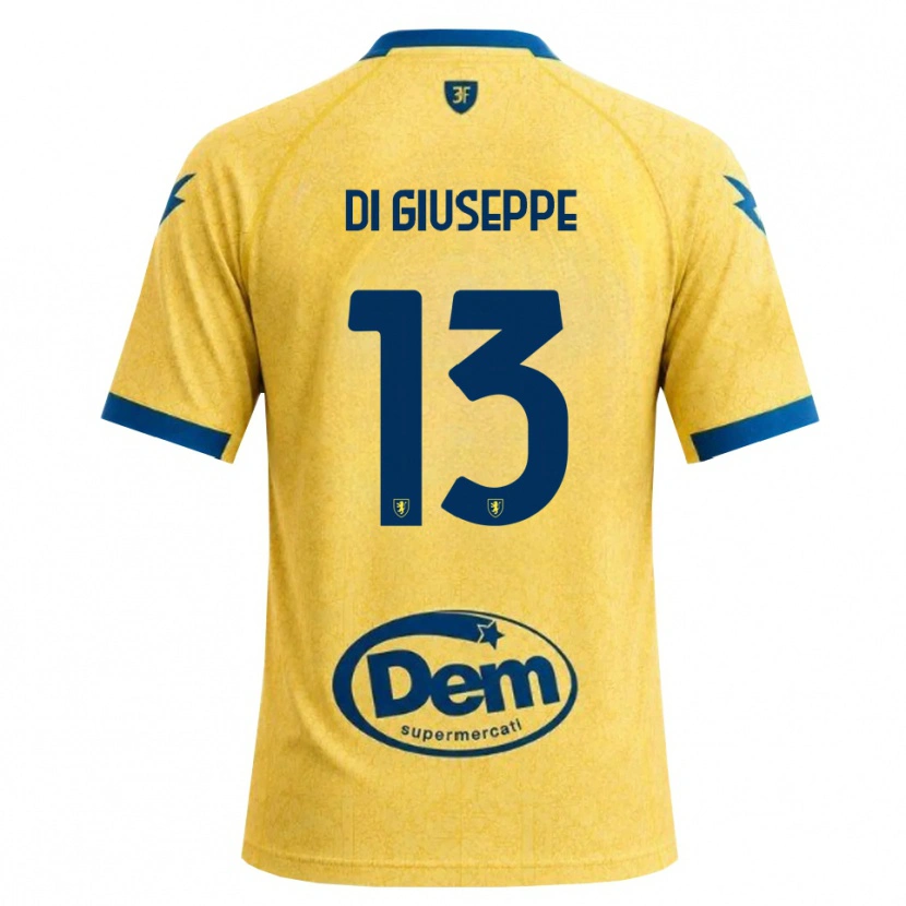 Danxen Bambino Maglia Cristian Di Giuseppe #13 Cachi Nero Blu Kit Gara Home 2026/27 Maglietta