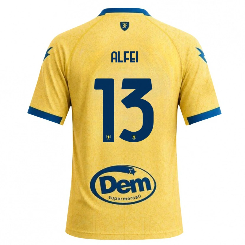 Danxen Bambino Maglia Francesco Alfei #13 Cachi Nero Blu Kit Gara Home 2026/27 Maglietta