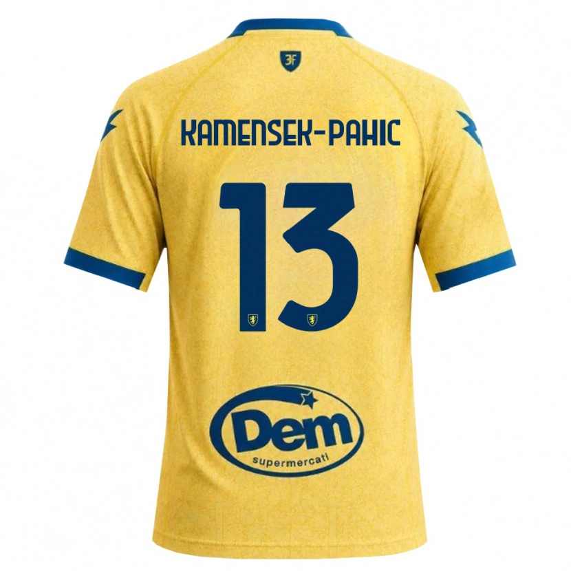 Danxen Bambino Maglia Matjaz Kamensek-Pahic #13 Cachi Nero Blu Kit Gara Home 2026/27 Maglietta