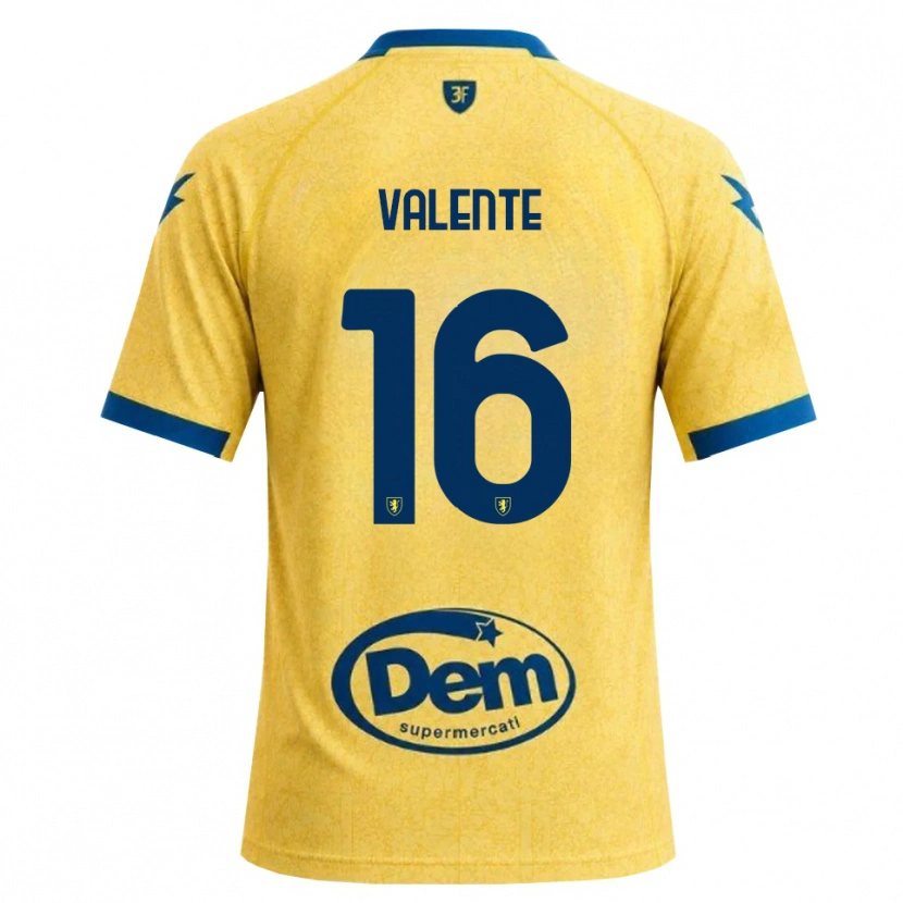 Danxen Bambino Maglia Gabriele Valente #16 Cachi Nero Blu Kit Gara Home 2026/27 Maglietta