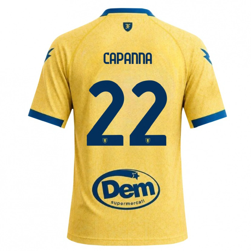 Danxen Bambino Maglia Tommaso Capanna #22 Cachi Nero Blu Kit Gara Home 2026/27 Maglietta