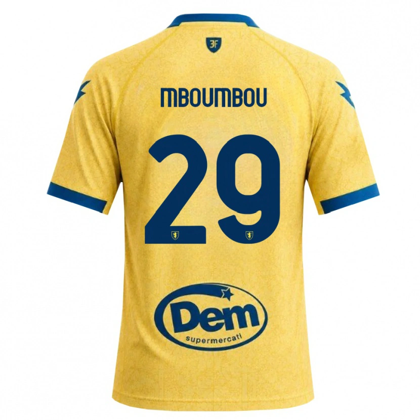 Danxen Bambino Maglia Arnaud Mboumbou #29 Cachi Nero Blu Kit Gara Home 2026/27 Maglietta