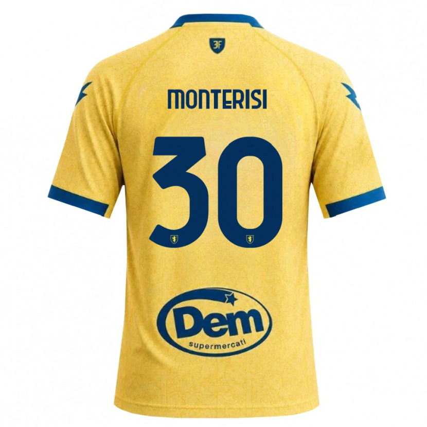 Danxen Bambino Maglia Ilario Monterisi #30 Cachi Nero Blu Kit Gara Home 2026/27 Maglietta