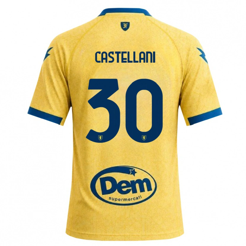 Danxen Bambino Maglia Andrea Castellani #30 Cachi Nero Blu Kit Gara Home 2026/27 Maglietta