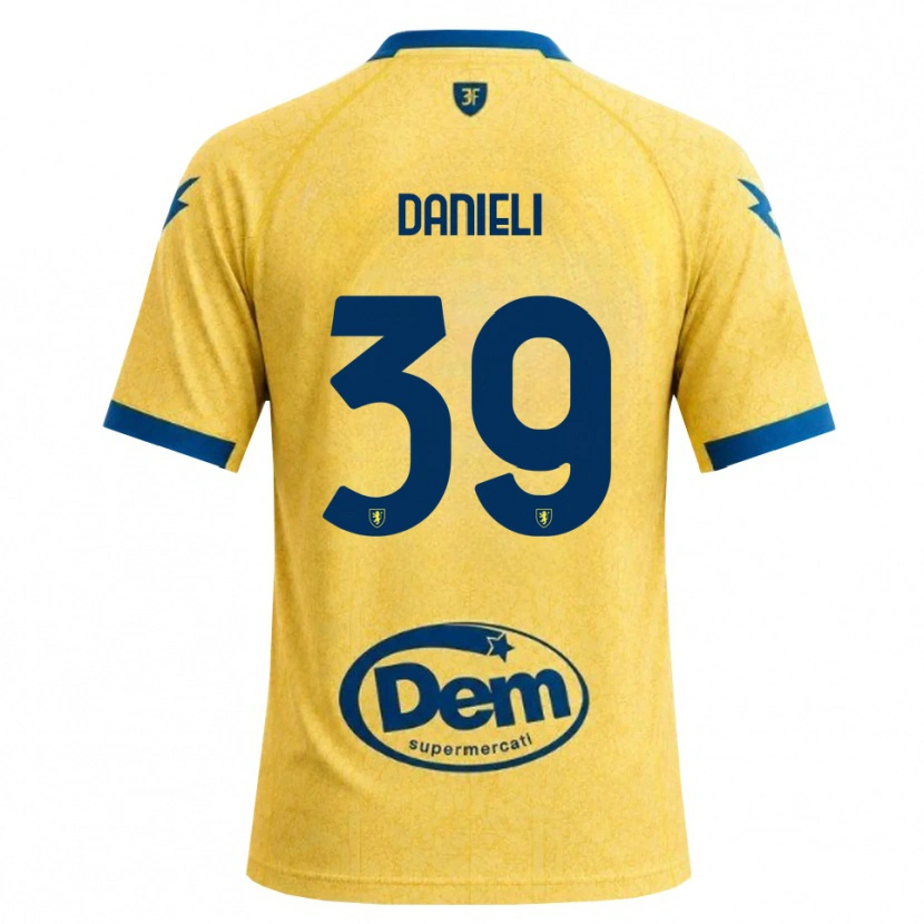 Danxen Bambino Maglia Alessio Danieli #39 Cachi Nero Blu Kit Gara Home 2026/27 Maglietta