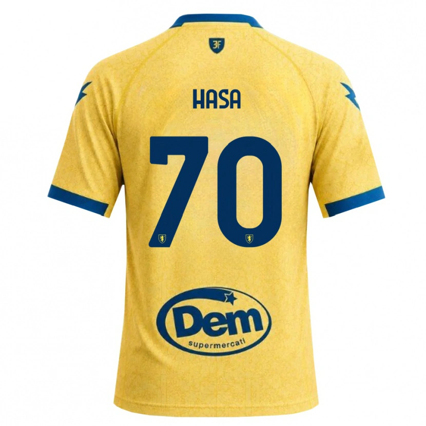 Danxen Bambino Maglia Luis Hasa #70 Cachi Nero Blu Kit Gara Home 2026/27 Maglietta