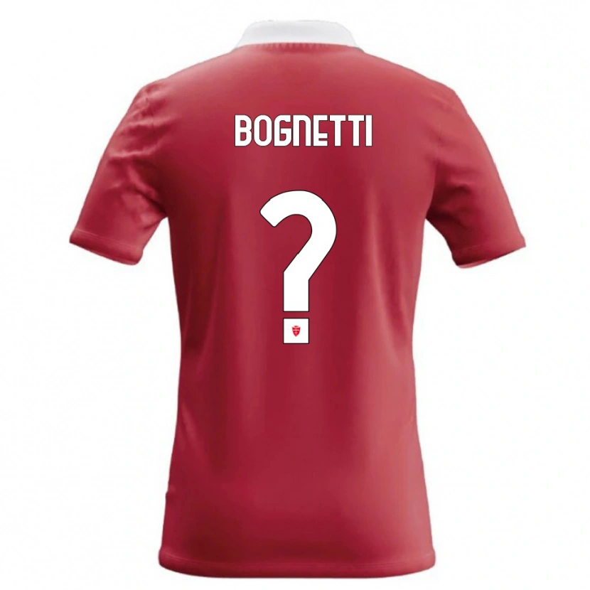 Danxen Bambino Maglia Federico Bognetti #0 Rosso Bianco Kit Gara Home 2026/27 Maglietta