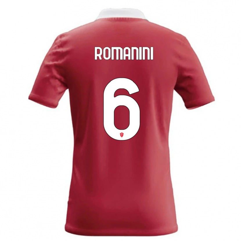 Danxen Bambino Maglia Andrea Romanini #6 Rosso Bianco Kit Gara Home 2026/27 Maglietta