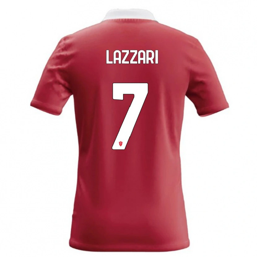Danxen Bambino Maglia Matteo Lazzari #7 Rosso Bianco Kit Gara Home 2026/27 Maglietta