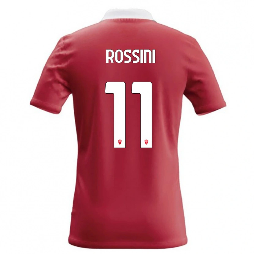 Danxen Bambino Maglia Andrea Rossini #11 Rosso Bianco Kit Gara Home 2026/27 Maglietta