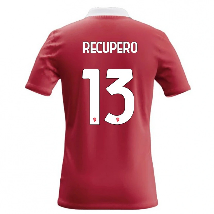 Danxen Bambino Maglia Simone Recupero #13 Rosso Bianco Kit Gara Home 2026/27 Maglietta