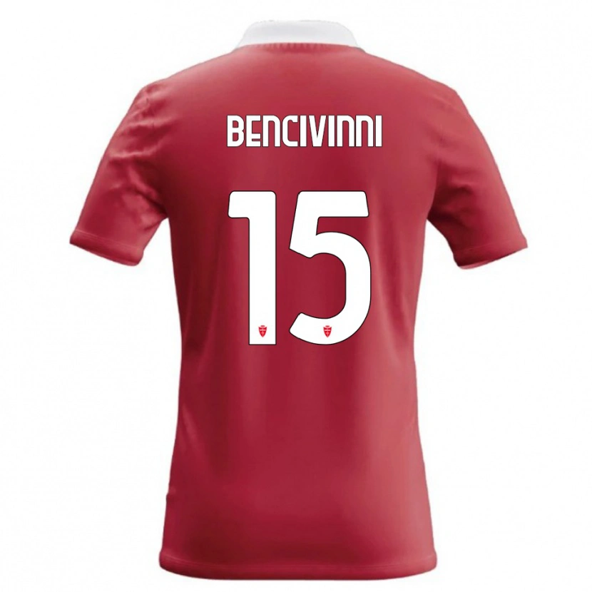 Danxen Bambino Maglia Boris Bencivinni #15 Rosso Bianco Kit Gara Home 2026/27 Maglietta