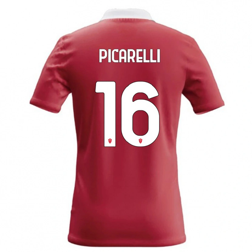 Danxen Bambino Maglia Marco Picarelli #16 Rosso Bianco Kit Gara Home 2026/27 Maglietta