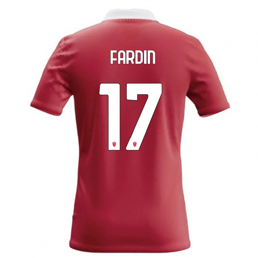 Danxen Bambino Maglia Giulio Fardin #17 Rosso Bianco Kit Gara Home 2026/27 Maglietta